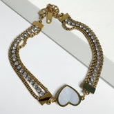 Heart Glow Diamond Chain Bracelet